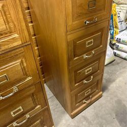 4 Drawer Wood File Cabinet 