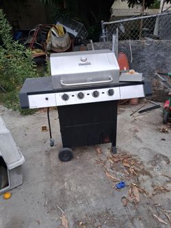 Charger broil gas grill stainless steal very an clean.