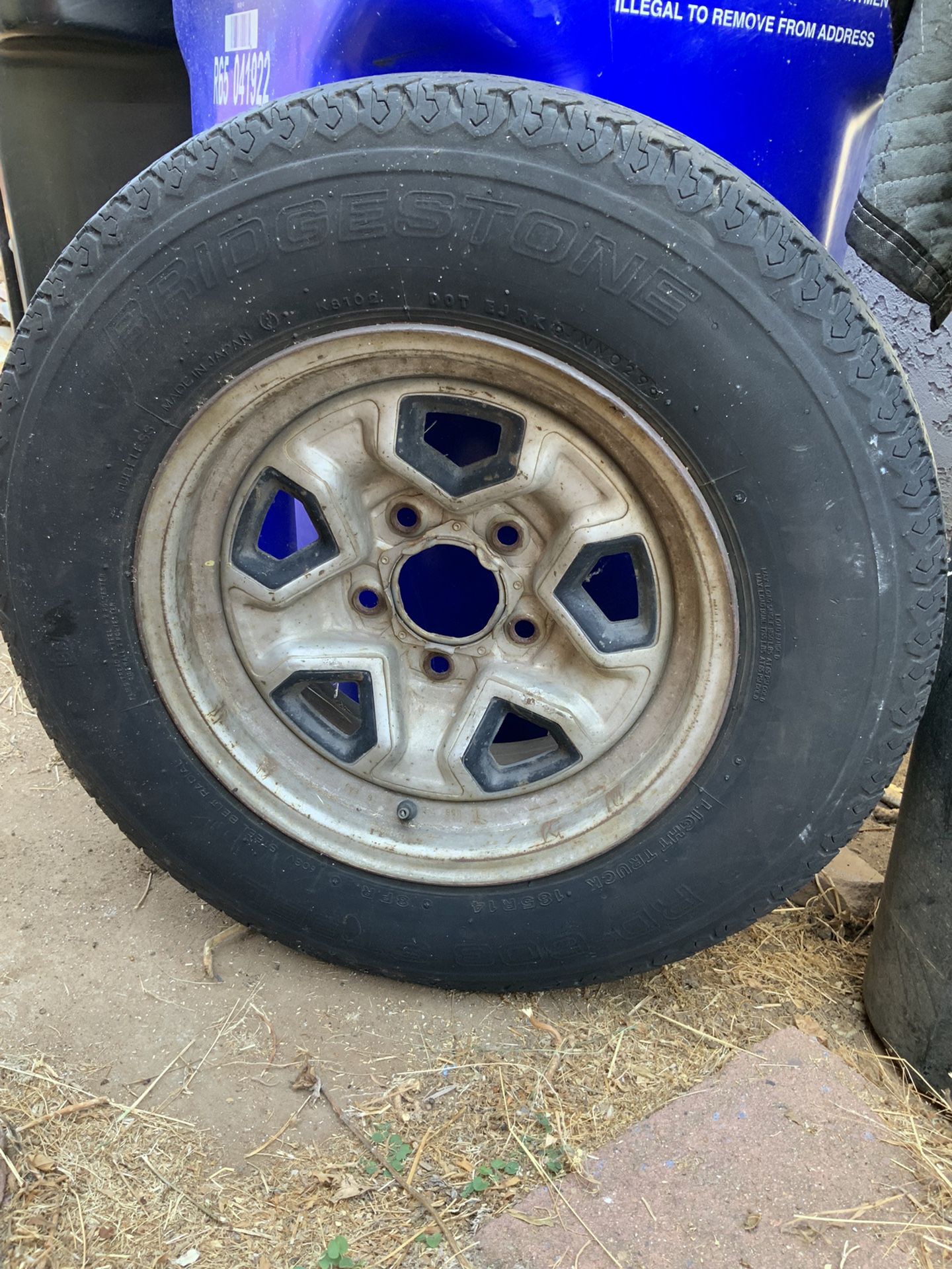 Spare Flatbed Trailer Tire 