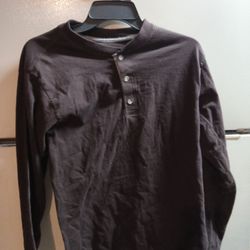 Work Shirt By Hanes Dark Brown Sz Small