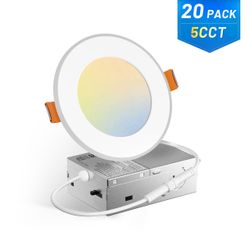 Amico 20 Pack 4" LED Recessed Lights - Open Box, Never Used