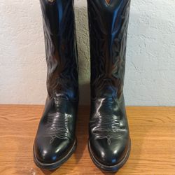 Aguila Men's Size 10 Black Leather Cowboy Boots 