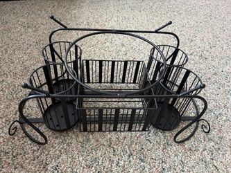 Metal Picnic Storage Caddy Organizer