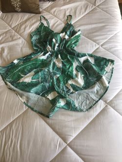 Green Tropical Romper Size S