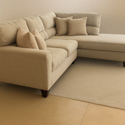Sectional Beige Couch 