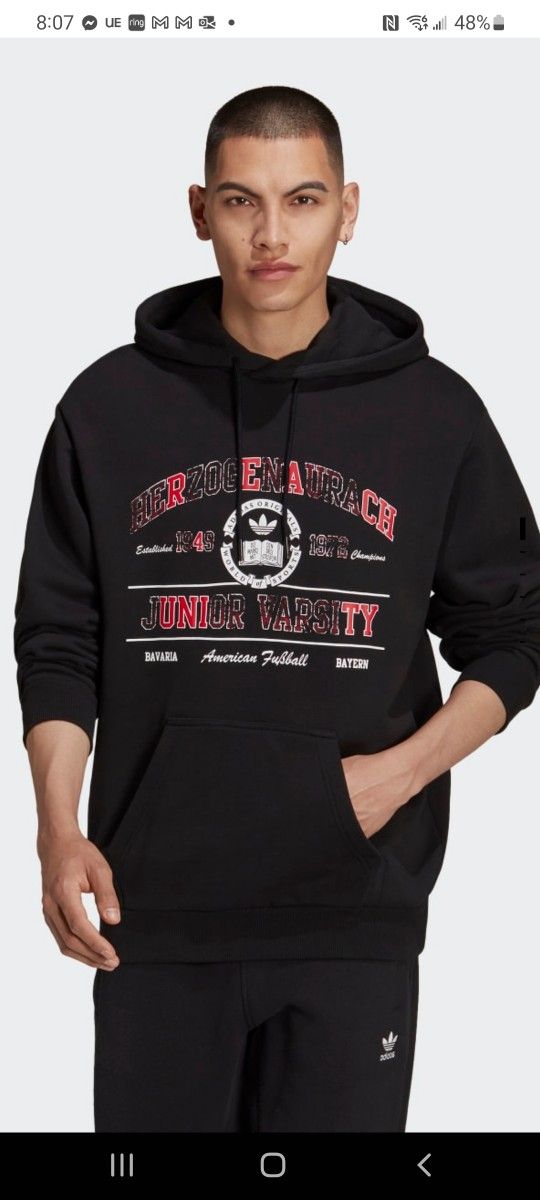 Adidas men luxe college hoody***NEW* Size XL