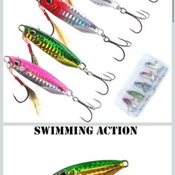 Metal Jigs Fishing Lure, Lead Jig Sinking Micro Verticial Jigging Lures Artificial Bait…