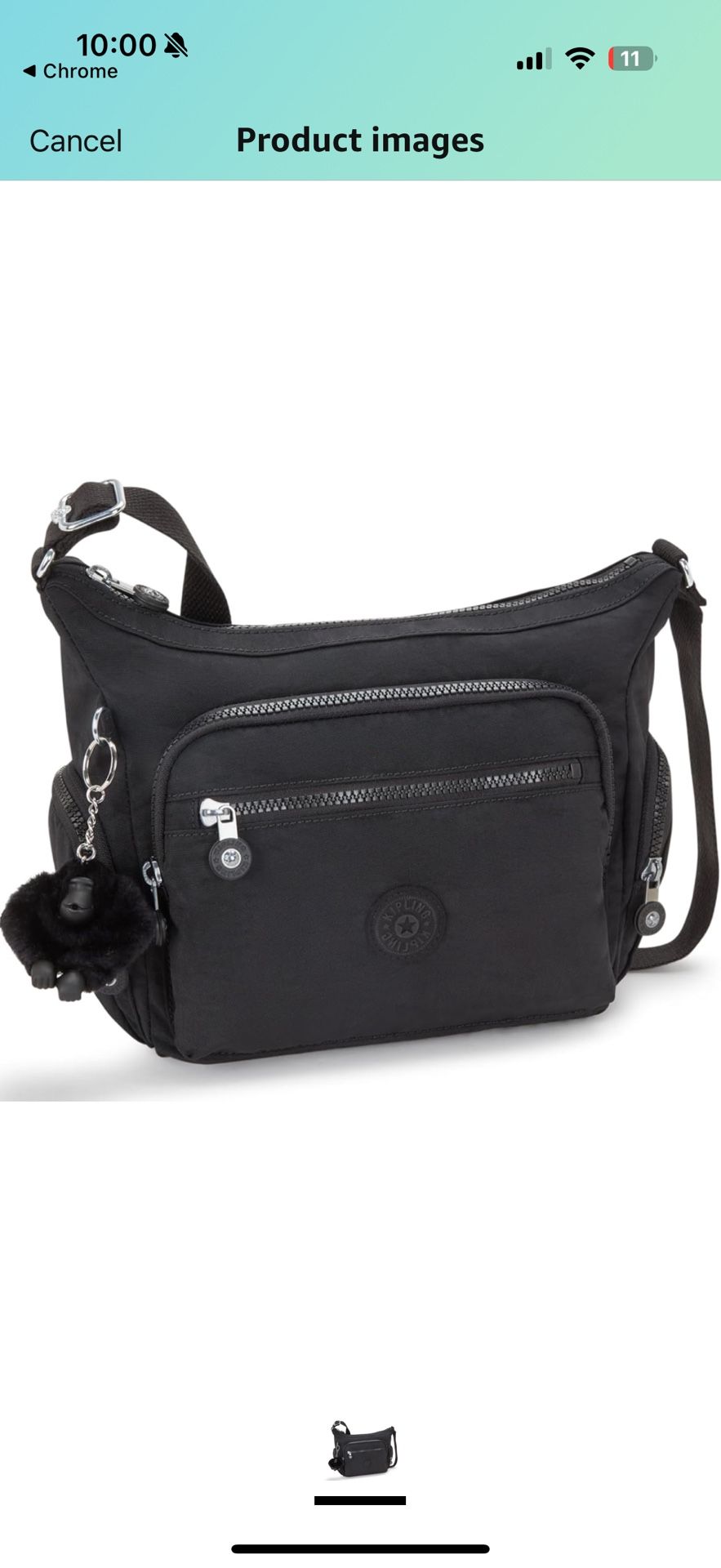 Kipling Crossbody Gabbie Bag, Lightweight Small . Monkey keychain.