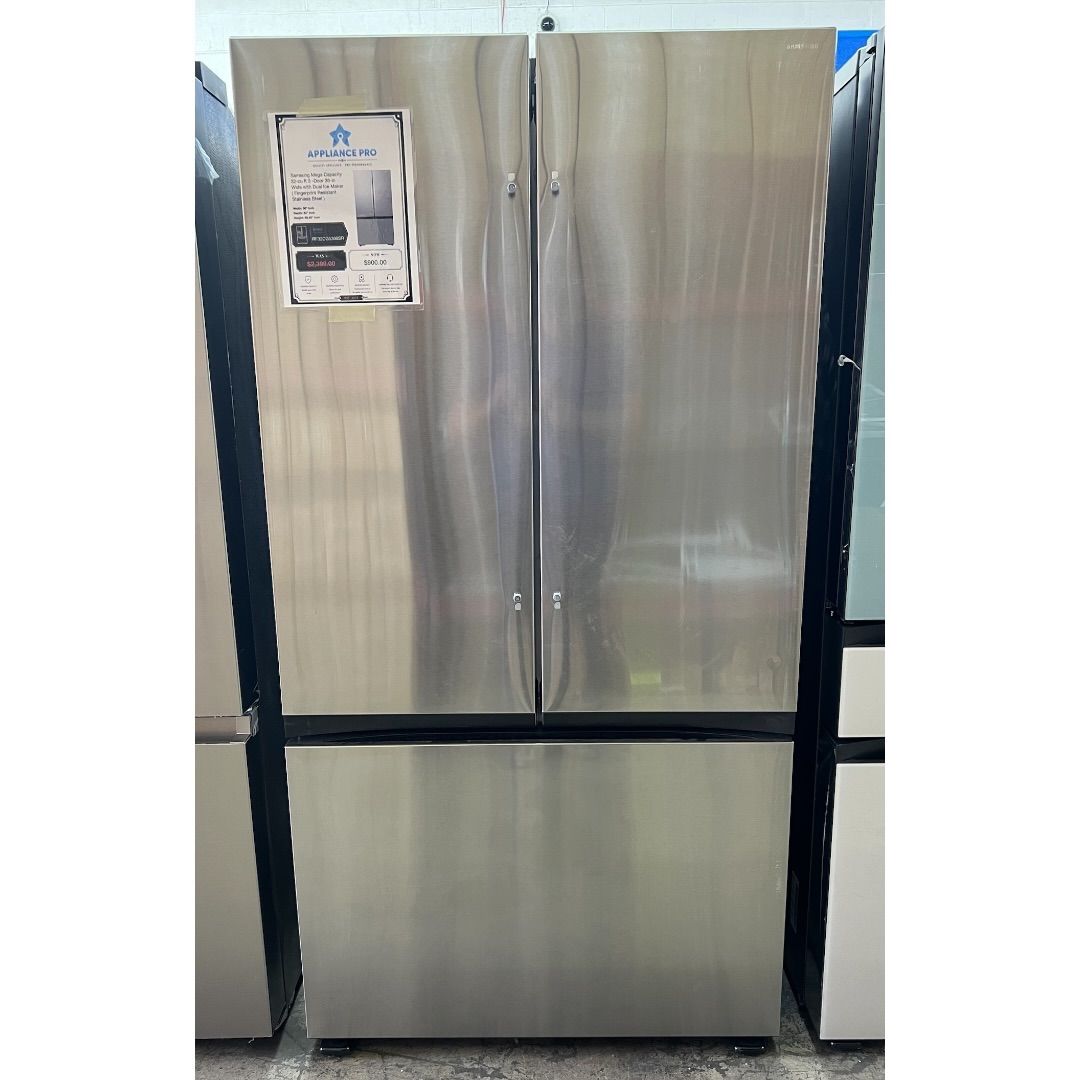 🔥 Great Deal🔥 Samsung Mega Capacity 32-cu ft 3 -Door 36-in Wide with Dual Ice Maker (Fingerprint Stainless Steel) 🔥