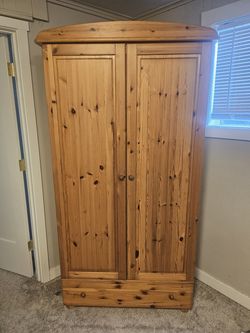 Wood wardrobe