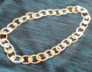 Sterling Silver 18" interwoven link Necklace