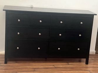 Ikea Hemnes black 8 drawers solid wood dresser