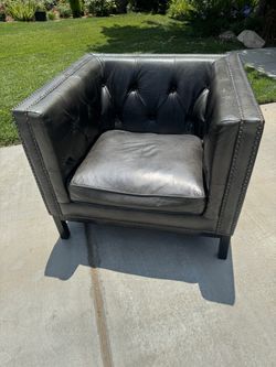 Tufted Gray Sofa 