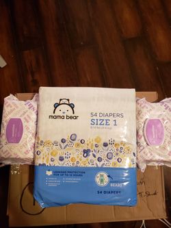 Size 1 diapers and wipes