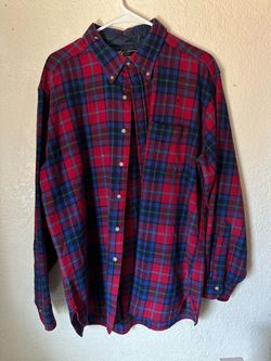 Plaid Flannel Button-Down Shirt