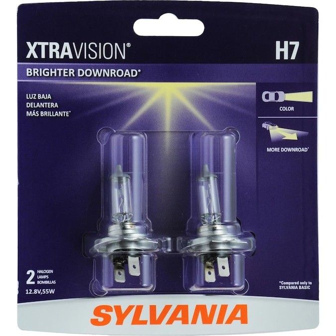Sylvania H7 XtraVision Halogen Headlight Bulbs, Pack of 2