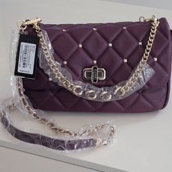 Brand New Badgley Mischka Quilted Shoulder Bag 