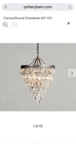 Two Pottery Barn Clarissa Chandeliers