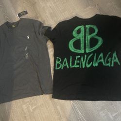 Men BALENCIAGA And RALPH LAUREN Shirt Size Medium Both For 45.00