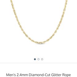 Rope Chain 22inch 2.4mm 10k Gold 