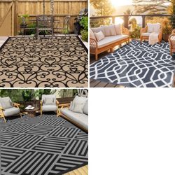 5x8 Reversible-Quick Dry Outdoor Area Rugs, NEW, $45 each