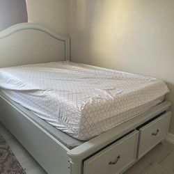 Full Bed Frame with 2 Storage Drawers