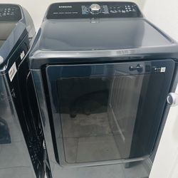 Samsung Pet Care Solution Smart Top-Load Washer & Electric Dryer in Navy