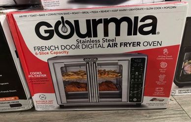 Gourmia French Door Air Fryer Toaster Oven – 6-Slice Capacity