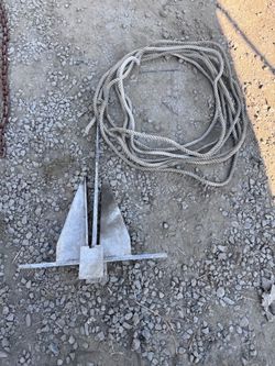 Danforth 13s anchor with 45ft rope