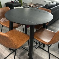 Black Wood Kitchen Table 