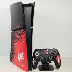 PS5 Slim Digital Spider-Man Custom Console Venom DualSense TMR Joysticks
