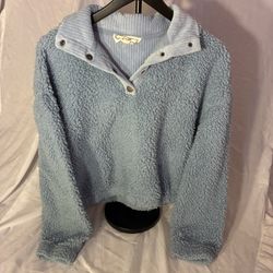 Hippie Rose Soft Blue Cowl Neck Sweater