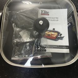Elite Gourmet Skillet And Indoor Grill Set 