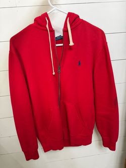Red Ralpha Lauren hoodie size medium men
