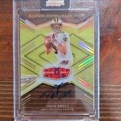 Drew Brees Super Bowl XLIV MVP Autographed Panini Card