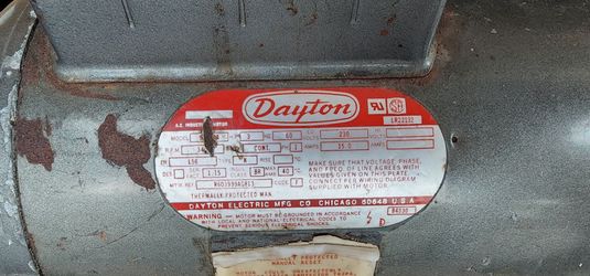 dayton motor  was used as a sump pump