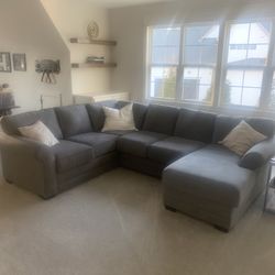 Sectional grey sofa 