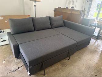 Free Delivery! Gray IKEA Sectional Couch / Sofa with Pullout and Storage