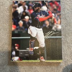 Michael Harris II 16 X 20 Autographed Canvas Print