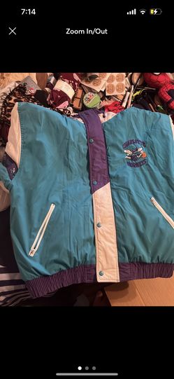 Very Rare 90s Nba Charlotte Hornets Pro Jacket
