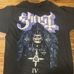 black graphic t-shirt featuring the Papa Emeritus IV Woman’s L