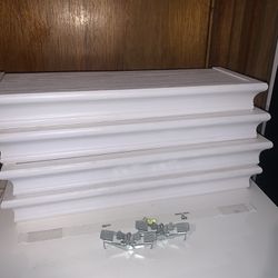 4 Easy Install White Floating Shelves 