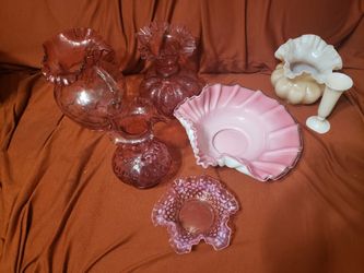 VTG Fenton Dishes And Vases
