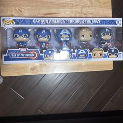Captain America through the ages funkos