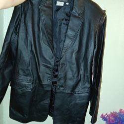 Terry Lewis Leather Blazer Excellent Condition 