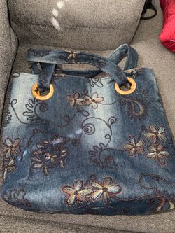 Dorcas design denim tote bag