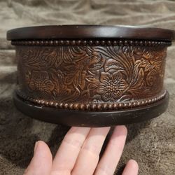 Pet Junkie Brown Floral Food Bowl