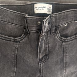 Girls Abercrombie Kids High Rise Flare Jeans 7/8