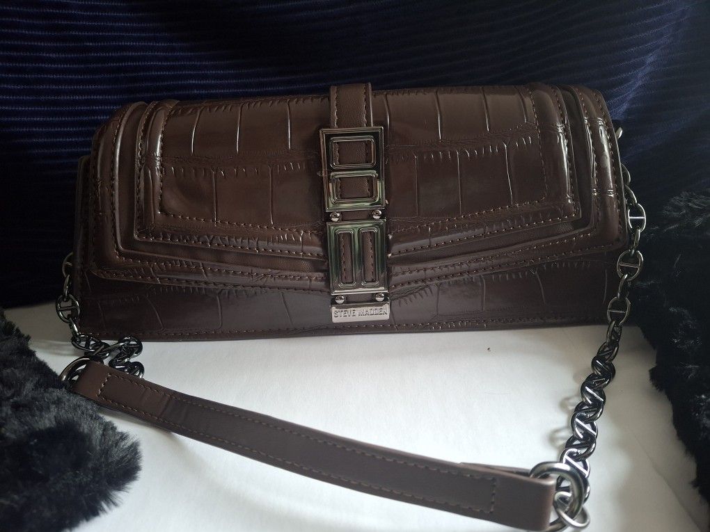 New Steve Maddon Brown Purse
