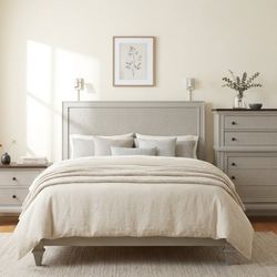 Modernized Set Of Large 5 Drawers Tallboy And A Single 2 Drawers Nightstand.